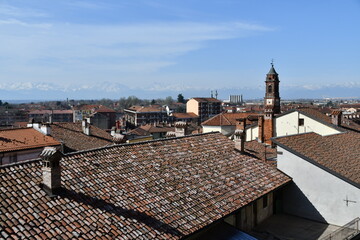 The town of Fossano seen from above