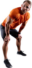 Athletic man after exercise