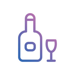 Wine icon vector stock.