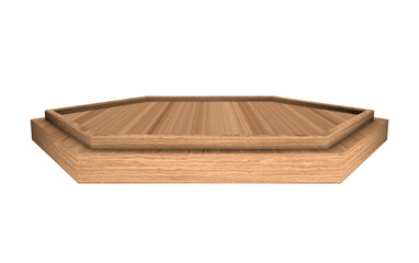 hexagon wooden podium