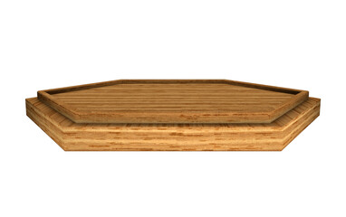hexagon wooden podium