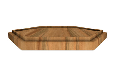 hexagon wooden podium