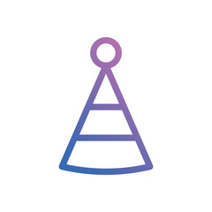 Party Cap icon vector stock.