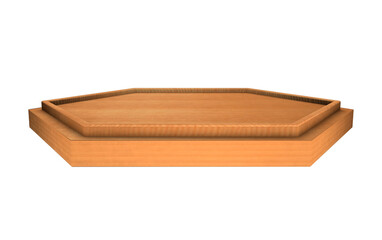 hexagon wooden podium