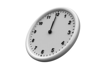 Analog clock over white background