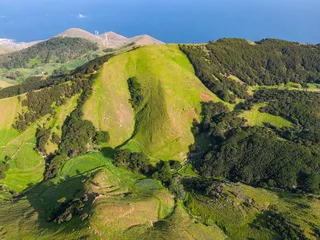 Foto op Plexiglas Canarische Eilanden Aerial View at Green Volcanic Hills near Villa de Valverde at El Hierro Island. Canary Island, Spain.