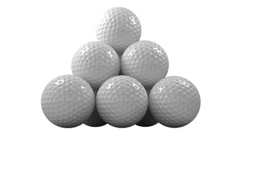 Close-up of golf balls