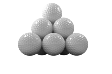 Close-up of golf balls