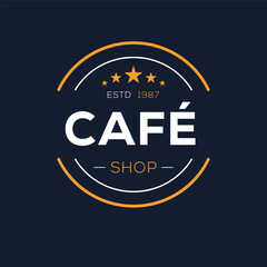 Fototapeta premium Creative (cafe) shop design, vector illustration.