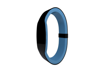 Illustration of blue and black smart watch