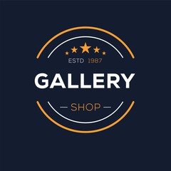 Creative (Gallery) shop design, vector illustration.