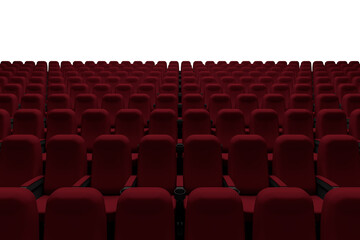 Fototapeta premium Red seats in empty movie theater