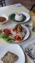 Nasi lemak, malaysia traditional malaysian potrait food photography 