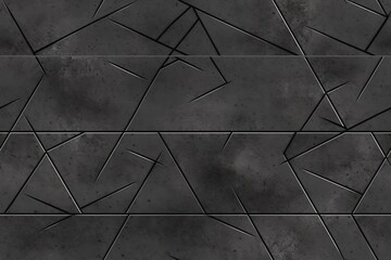 Seamless tiled concrete wall pattern, generative ai