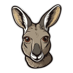Kangaroo Flat Icon Isolated On White Background