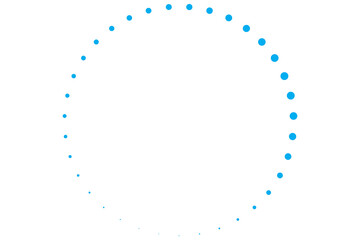 Digitally generated image of dots forming circle