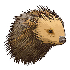 Porcupine Flat Icon Isolated On White Background