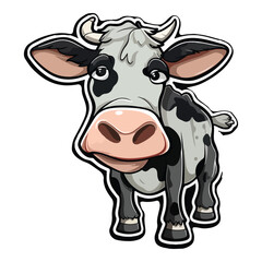 Cow Flat Icon Isolated On White Background