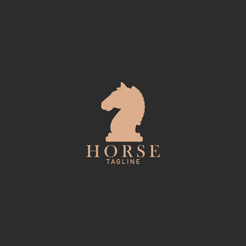 horse chess identity brand logo