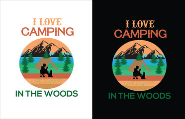 Camping t shirt , t shirt design