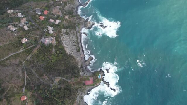 Aerial video over Italy, Liguria, Province of La Spezia, Levante