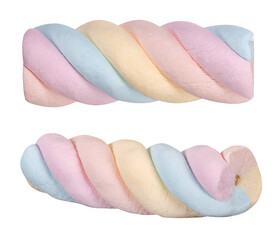 Colorful sweets made of sweet, colorful foam.