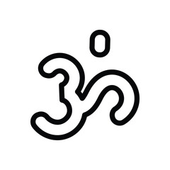 Obraz premium Om icon vector stock.