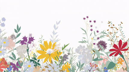 Fototapeta na wymiar Nature's Tapestry: Botanical Beauty in Spring generative ai