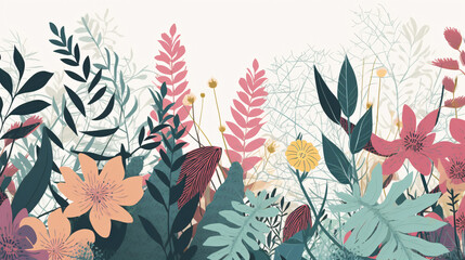 Nature's Symphony: Harmonious Spring Blossoms in a Botanical Haven generative ai