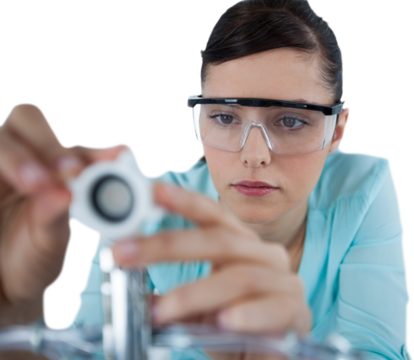 Computer engineer repairing motherboard