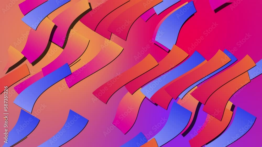 Poster multi gradient flat shapes. computer generated 3d render