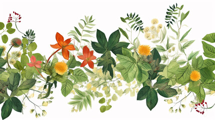 Nature's Wonderland: Lively Spring Flowers in a Botanical Wonderland generative ai
