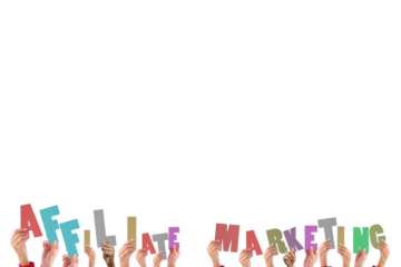 hands holding up affiliate marketing