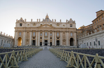 Fototapeta na wymiar Papal St. Peter's Basilica in the Vatican