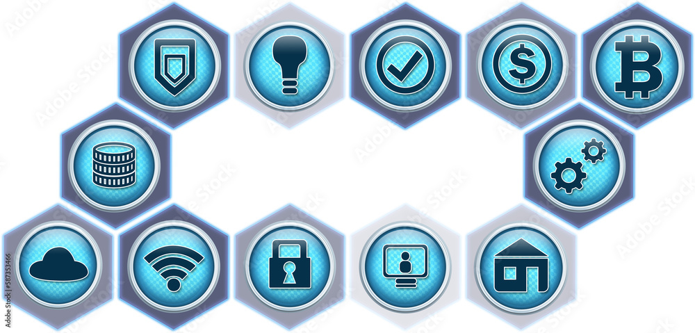 Poster Vector sign of wifi with connecting lines