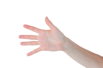 Woman showing her hand 