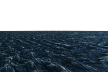 Tuinposter Rough blue ocean © vectorfusionart