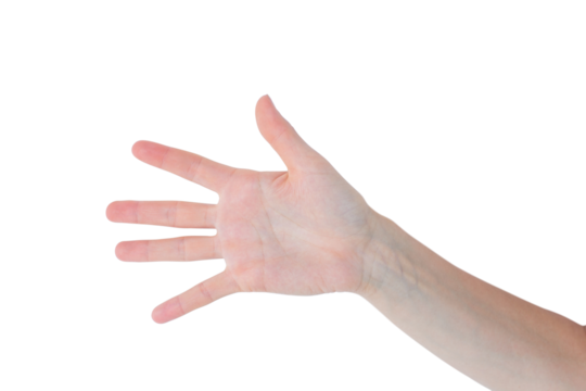 Woman showing her hand 