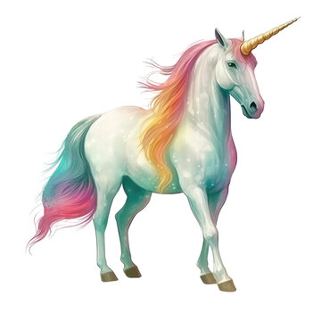 unicorn isolated on white