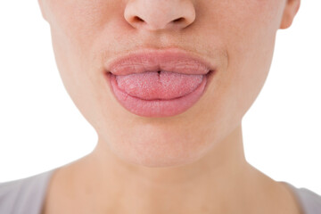 Woman with luscious lips