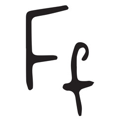 Digital image of letter f