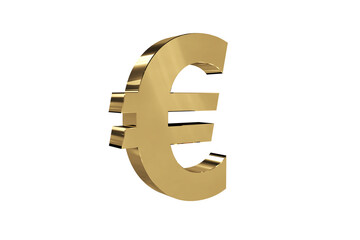 Illustration of  golden European Union currency symbol
