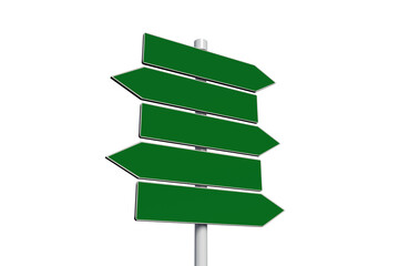 Green signpost