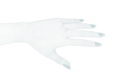 Fotobehang 3d composite image of human hand  © vectorfusionart