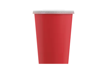 Zelfklevend Fotobehang Digital composite image of red disposable cup © vectorfusionart