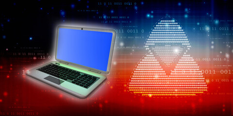 3d rendering new Laptop technology