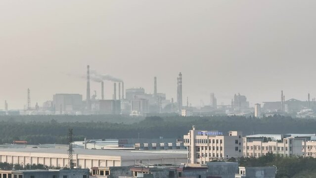 view of petrochemical factory