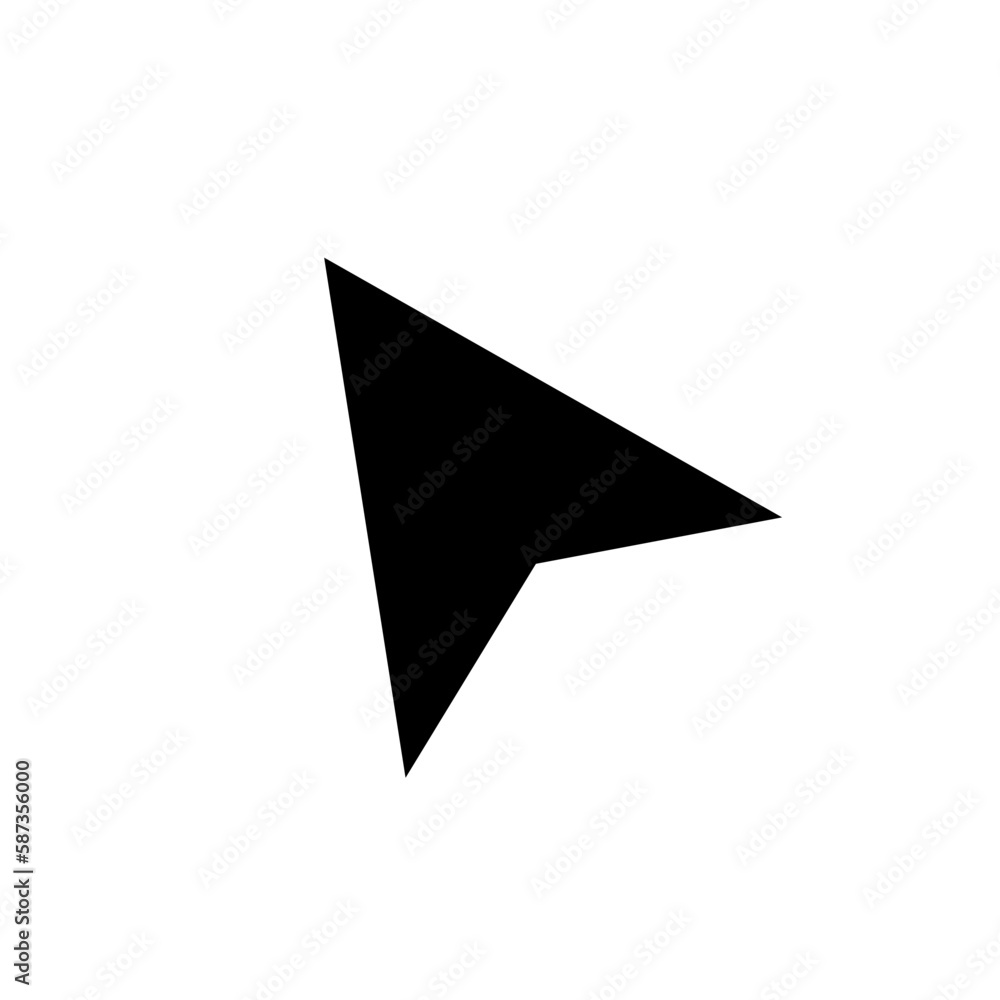 Poster simple black cursor icon. pointer. vector.