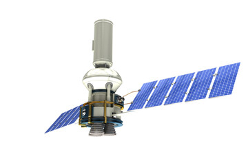 Digitally generated image ofÂ 3d modern solar satellite