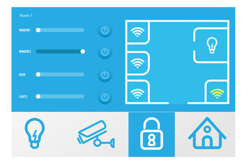 Home control application screen